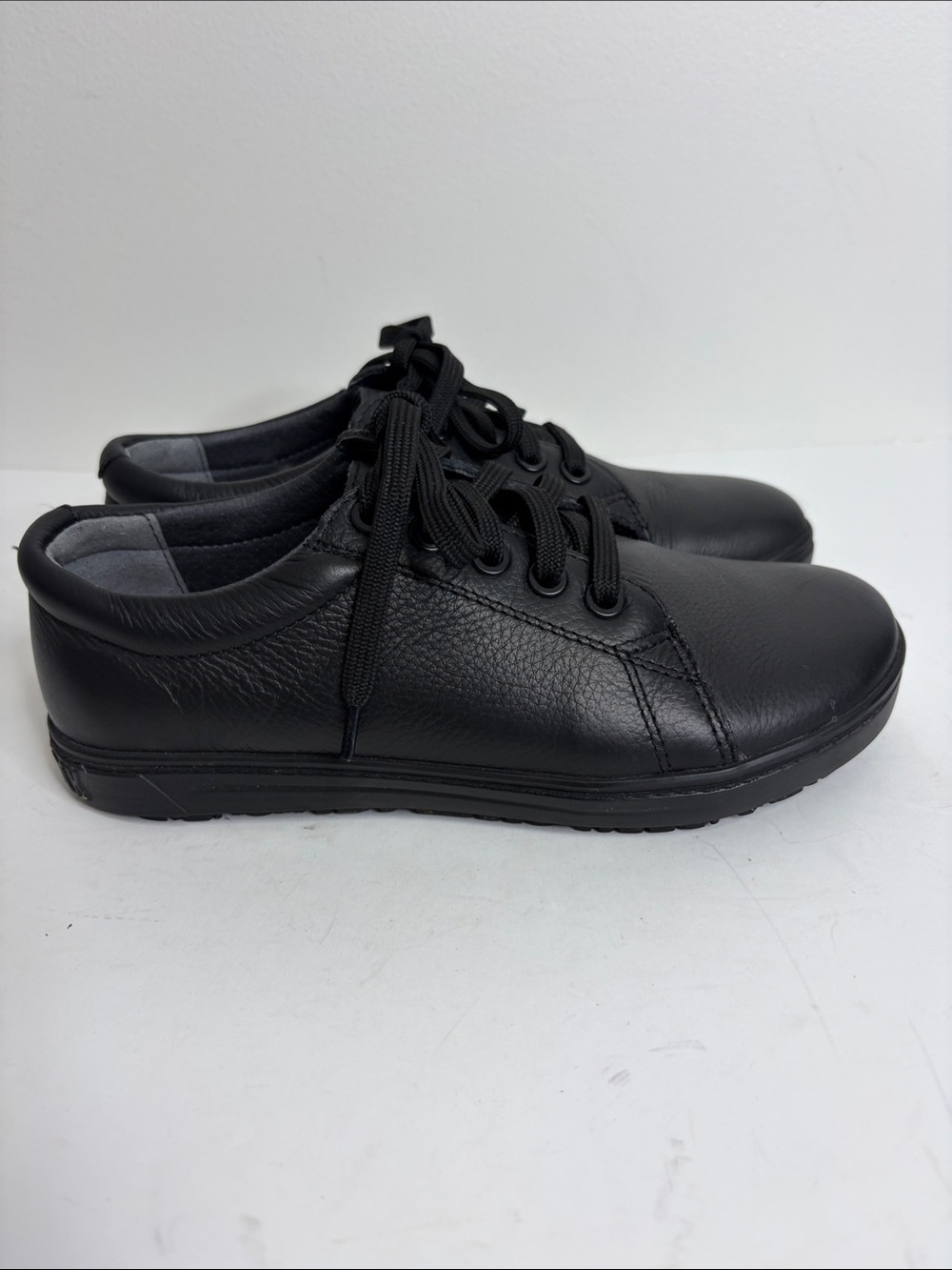 Birkenstock Work Shoes Womens 38 7 Black Leather QO 500 Comfy Safety Sneakers